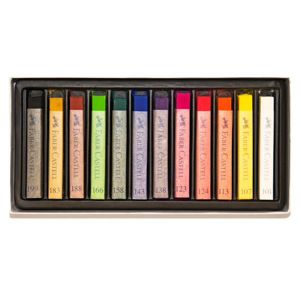 Pehmeät pastelliliidut Faber-Castell 12 väriä