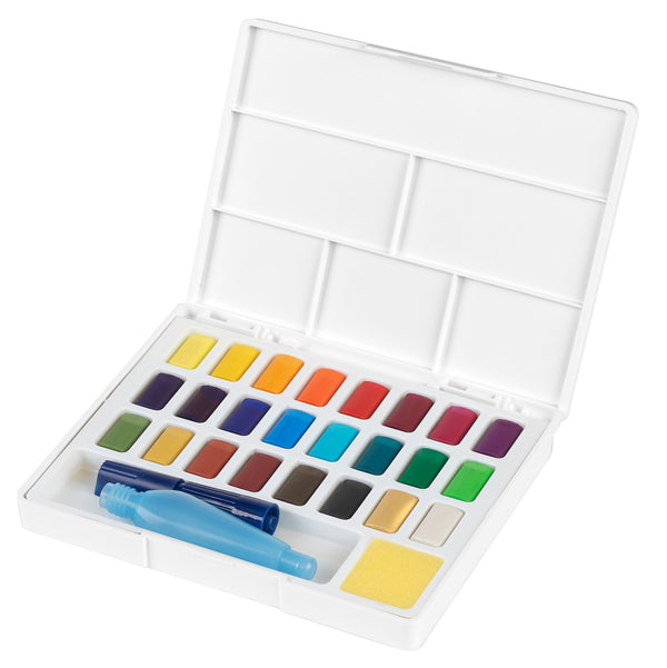 Akvarellivärit kotelossa, 24 väriä