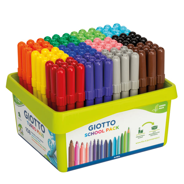 Kuitukärkikynät Giotto Turbo Maxi 108 kynää
