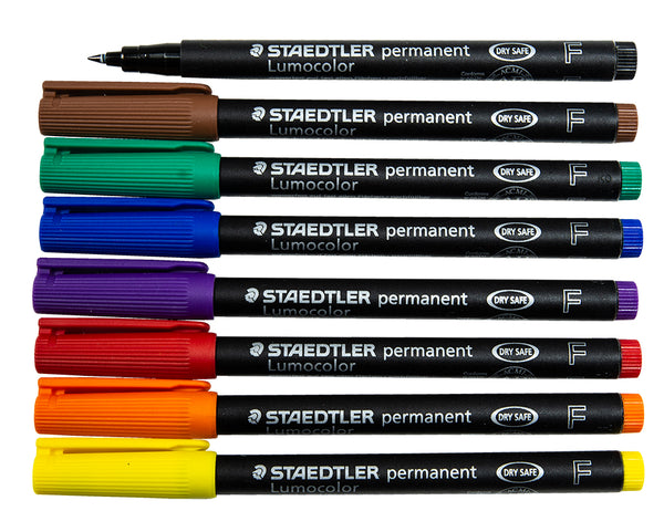 Lumocolor permanent OH-kynät 0,6 mm 8 väriä