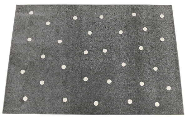 Matto Dot 300x200 cm, harmaa, valkoiset pisteet