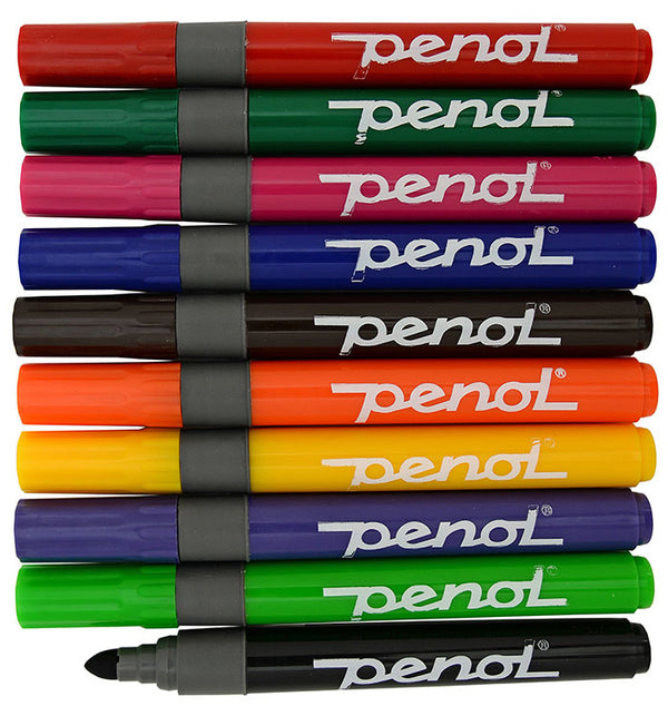 Kuitukärkikynät Penol Medium 10 väriä