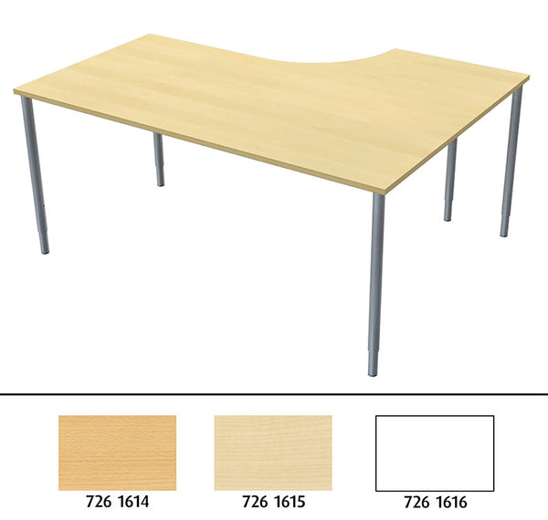 Työpöytä, kulma vasemmalla 160 x 120 cm