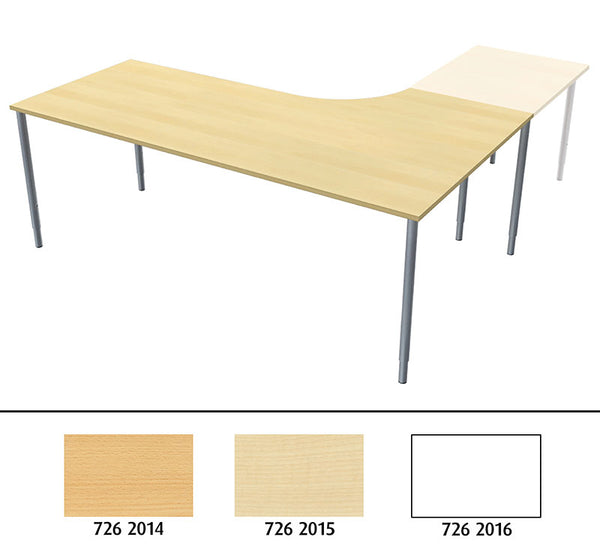 Työpöytä, kulma vasemmalla 200 x 120 cm
