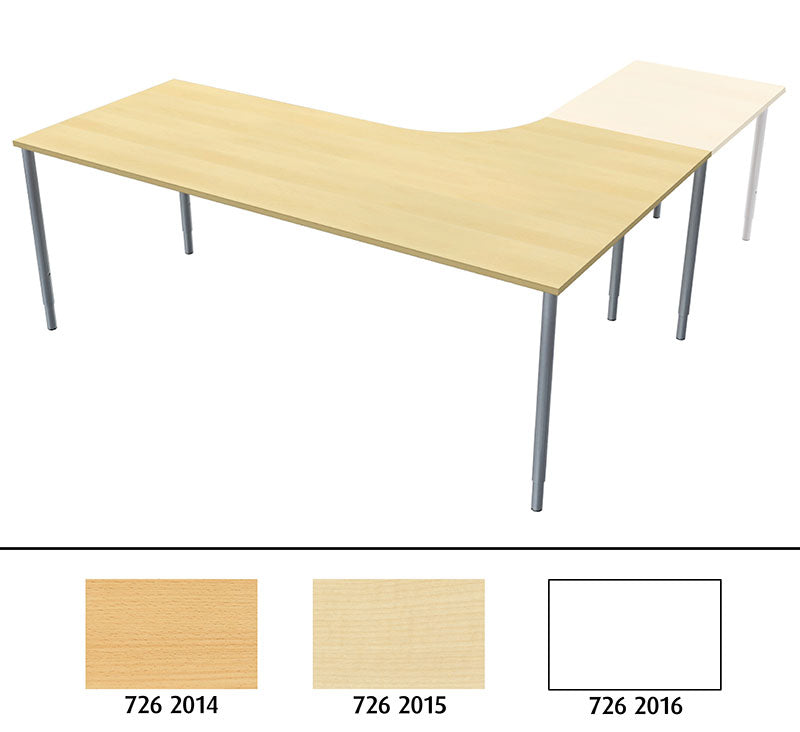 Työpöytä, kulma vasemmalla 200 x 120 cm