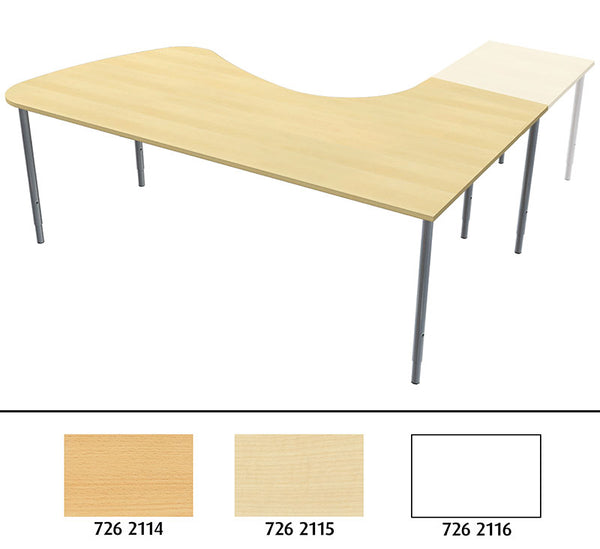 Työpöytä, kulma vasemmalla 220 x 120 cm