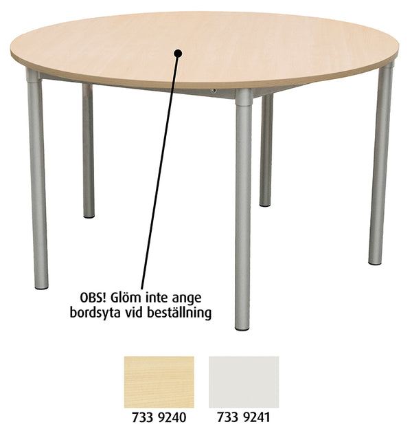 Oppilaspöytä Tyst  Ø 120 cm