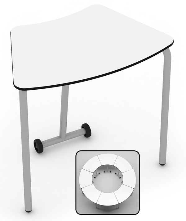 Pöytä Octa 83/48x50 cm, korkeus 65 cm.