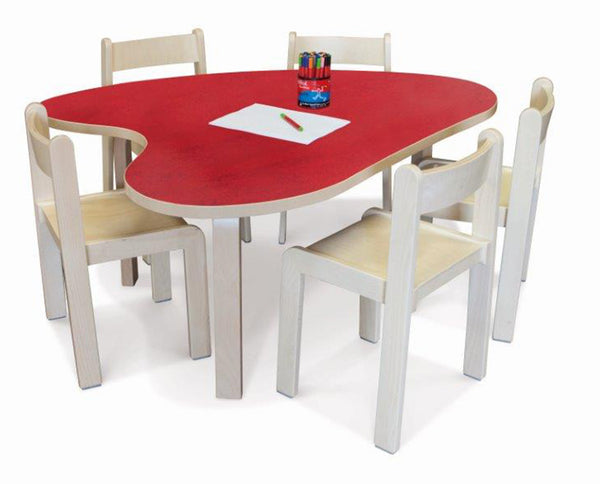 Pöytä Hjärtat linoleum setti tuoleilla ist.kork. 34 cm