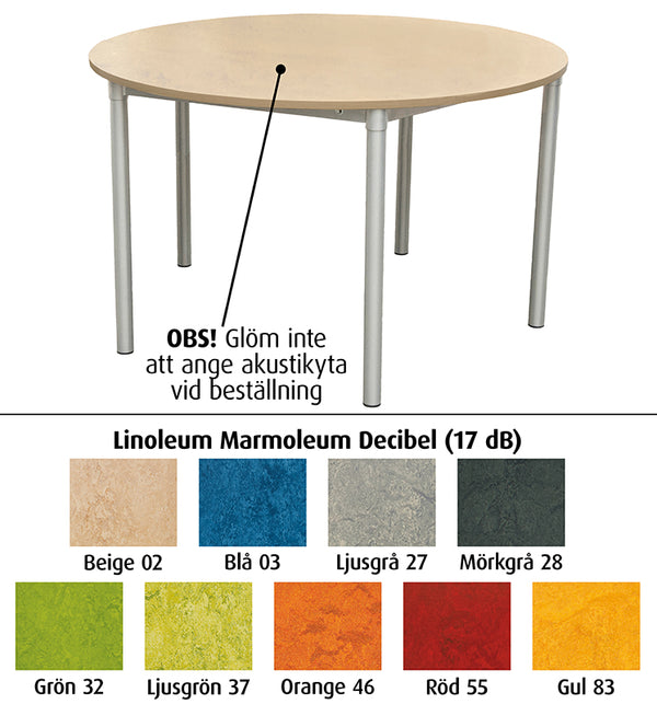 Oppilaspöytä Decibel Ø 120 cm