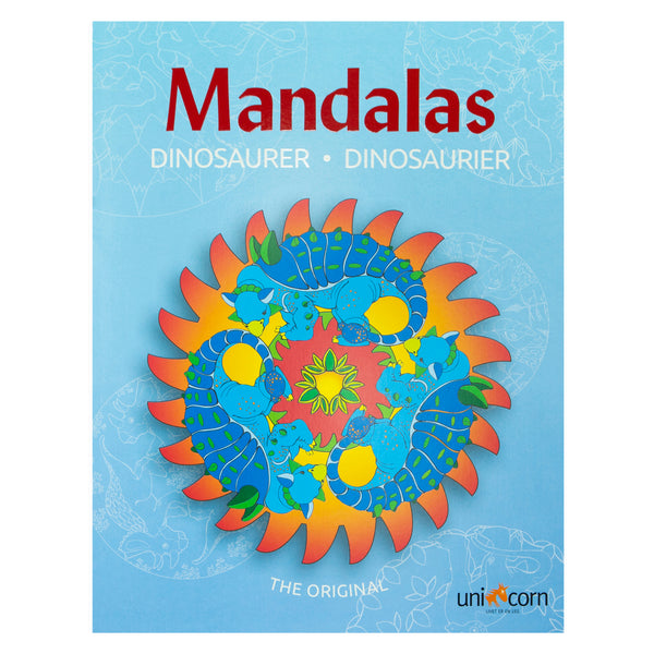 Mandalas Målarbok Dinosaurier