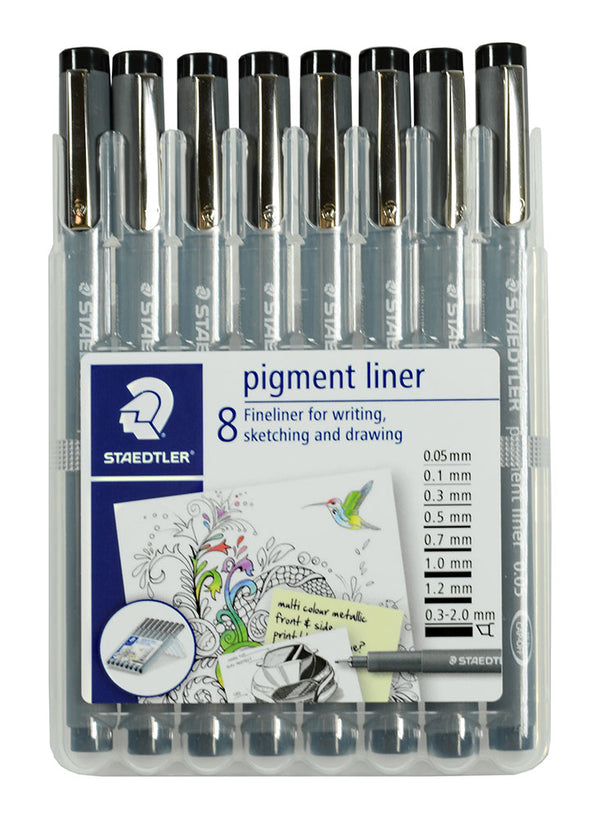 Kuitukärkikynä Pigment Liner 8 leveyttä