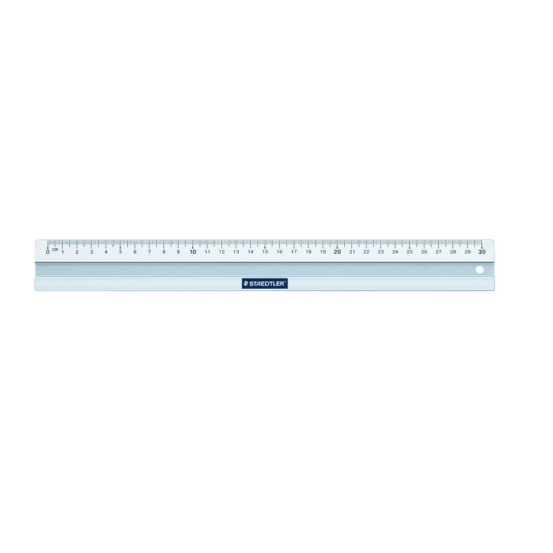 Aluminiumlinjal mm-gradering antiglid 30 cm