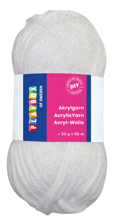 Akrylgarn vit 50 g