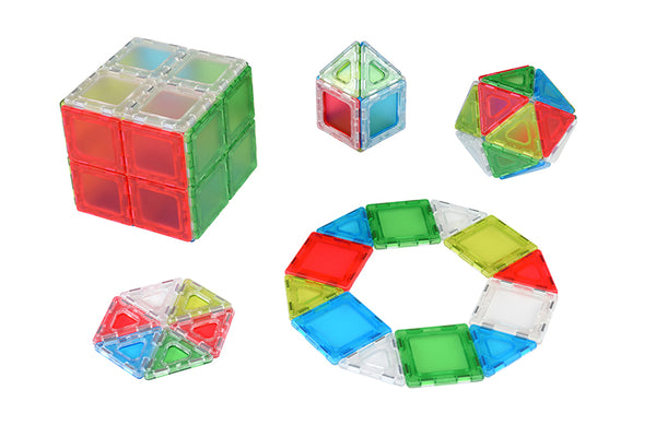 Magnetiskt Polydron Solid Transparent 72 delar