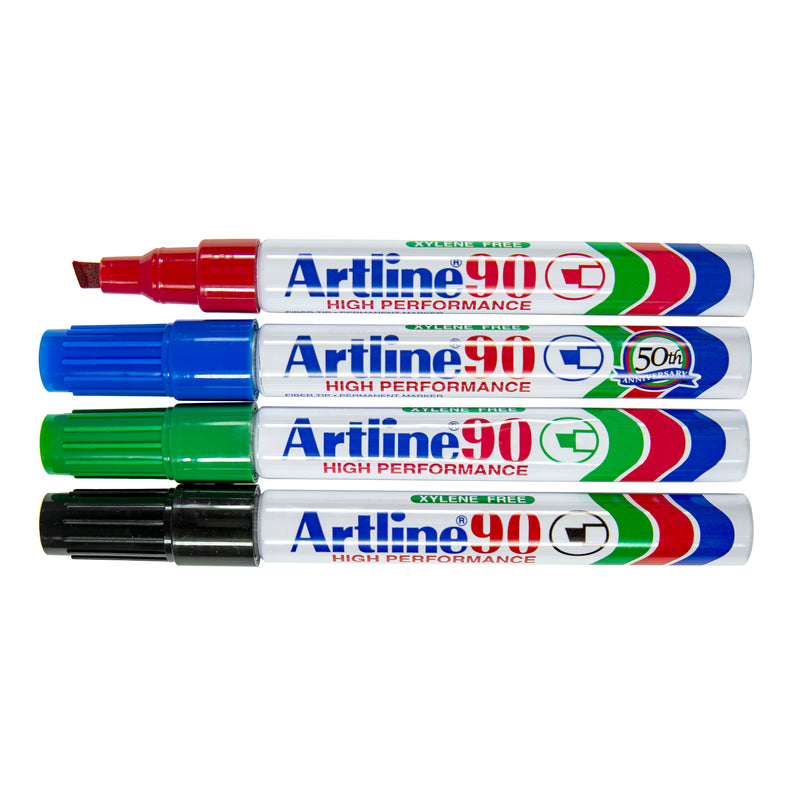 Merkintäskynä Artline 4 väriä viisto kärki Ø 2 - 5 mm