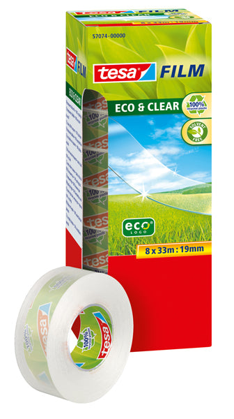 Toimistoteippi Tesa Eco 19 mm x 33 m 8 rullaa