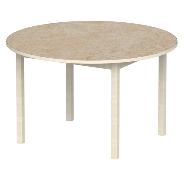 Bord Anna Tyst runt 120 cm, beige linoleum