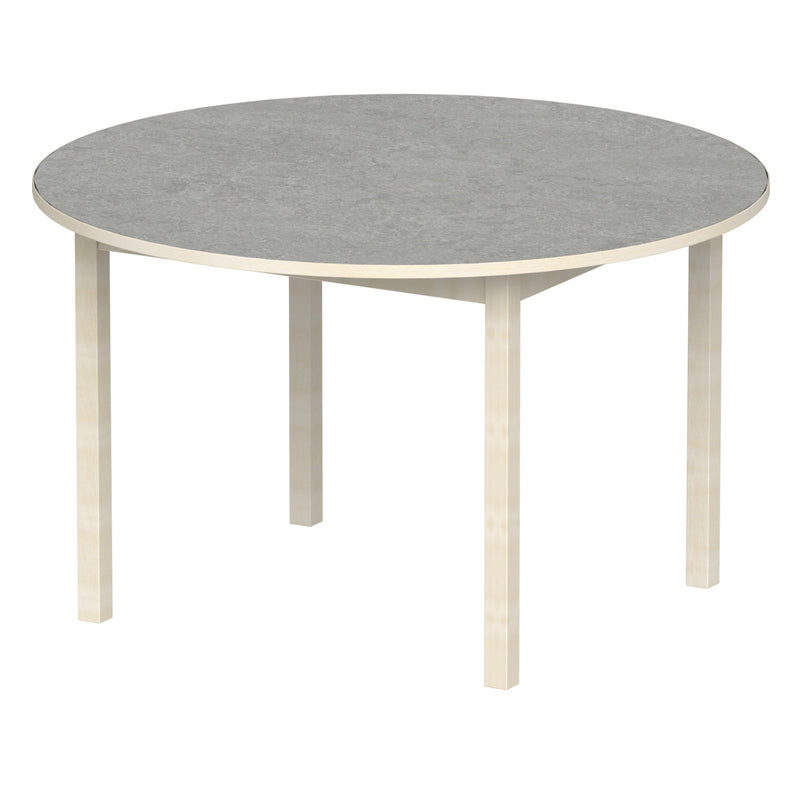 Bord Anna Tyst runt 120 cm, beige linoleum