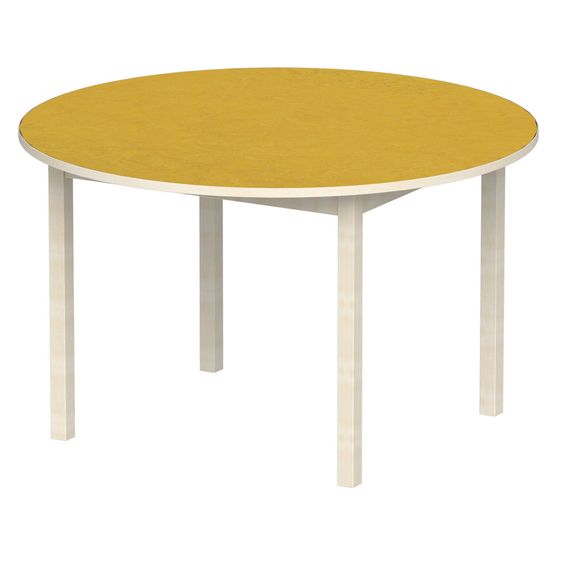 Bord Anna Tyst runt 120 cm, beige linoleum