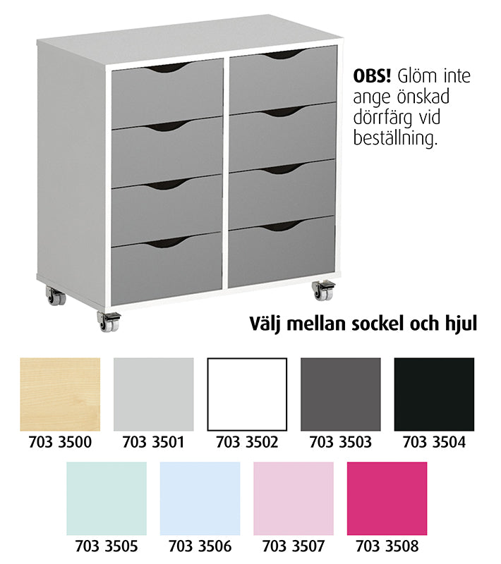 Förvaring Astrid 8 lådor B 80 cm, b/björk