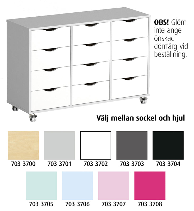 Förvaring Astrid 12 lådor B 120 cm, b/björk