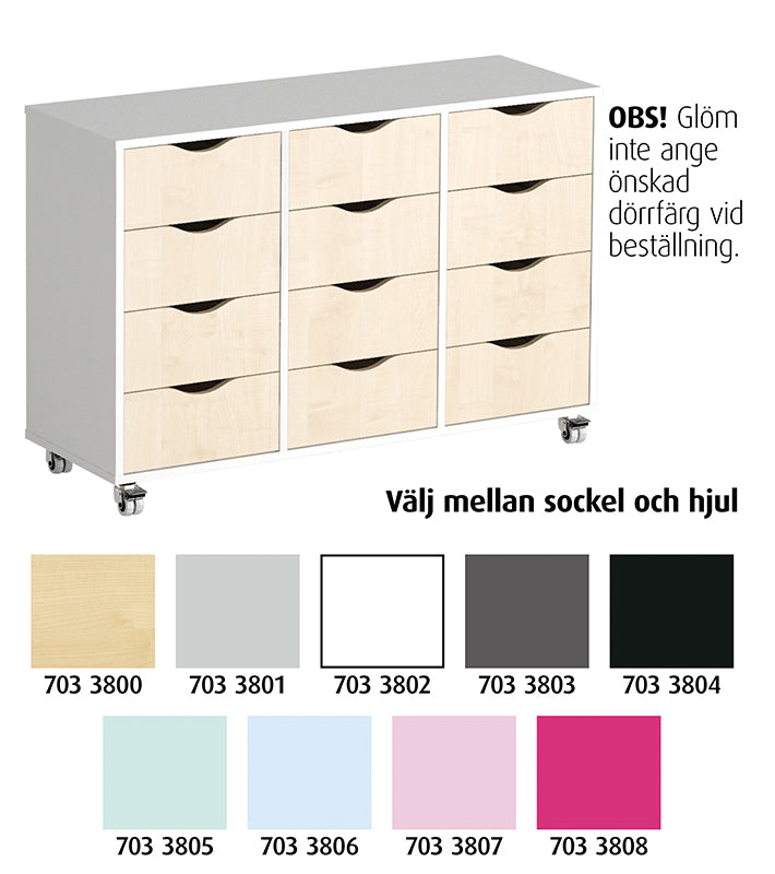 Förvaring Astrid 12 lådor B 120 cm, b/björk