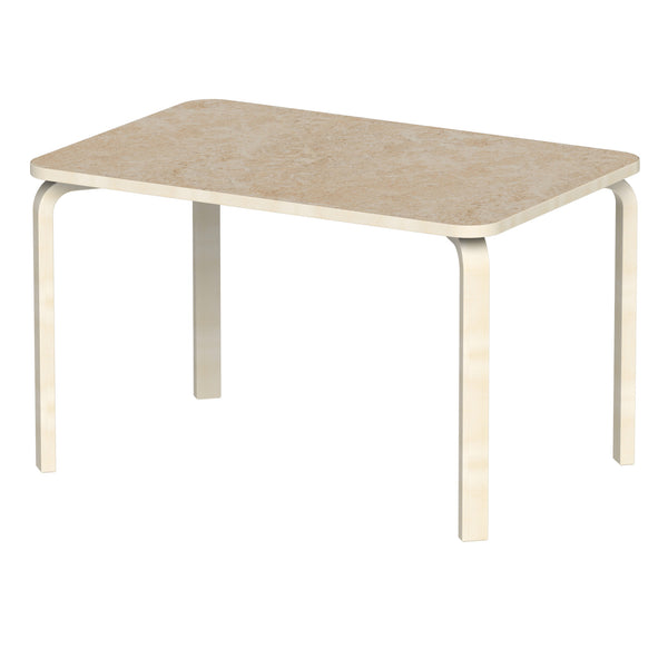 Bord Fia RH 120x80 cm, beige Marmoleum