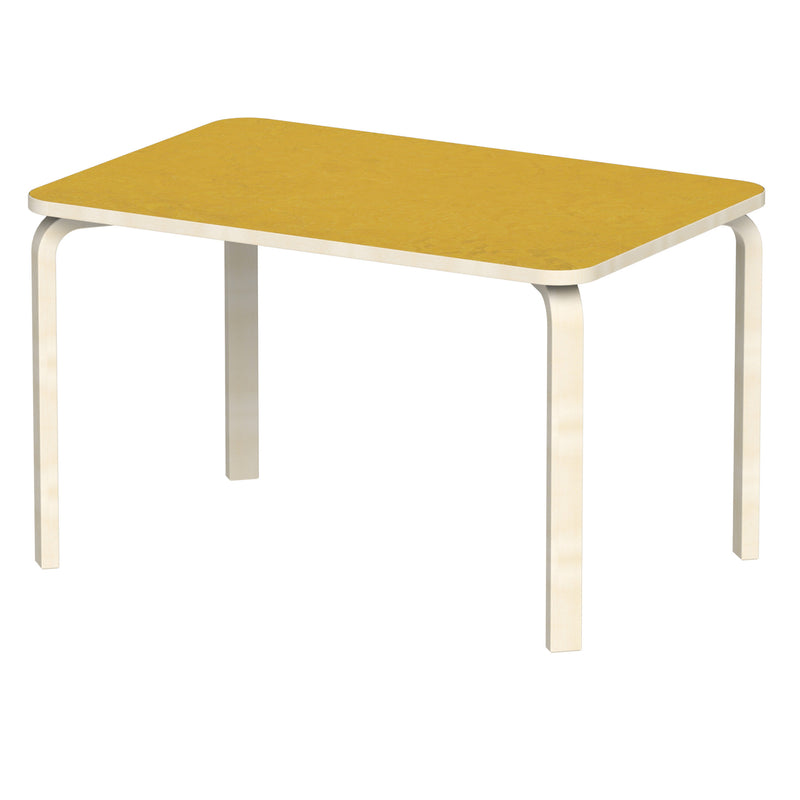 Bord Fia RH 120x80 cm, beige Marmoleum