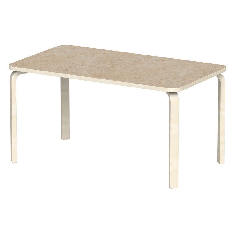 Bord Fia RH 140x80 cm, beige Marmoleum