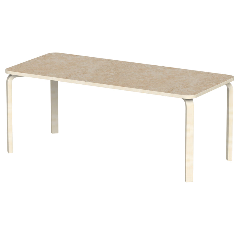 Bord Fia RH 180x80 cm, beige Marmoleum