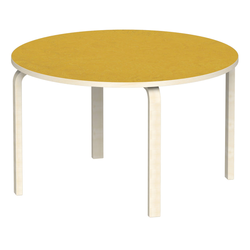 Bord Fia runt 120 cm, beige Marmoleum