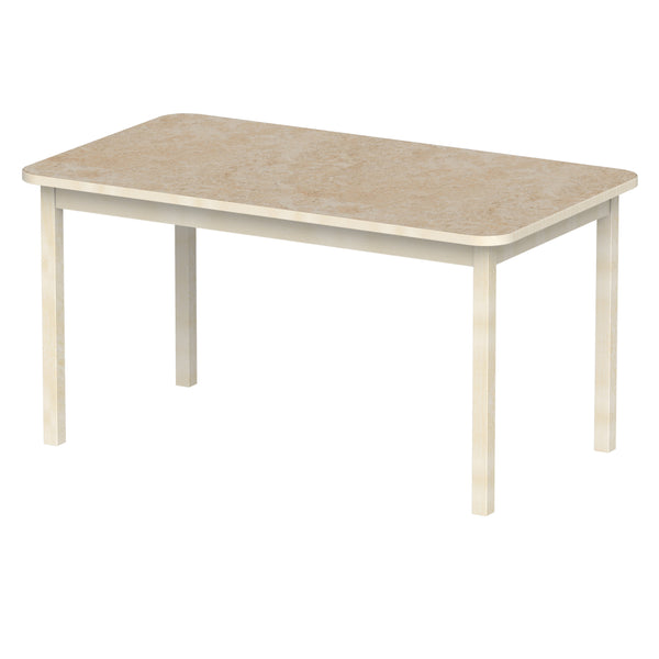 Bord Anna RH 140x80 cm, beige Marmoleum