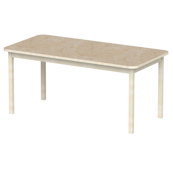 Bord Anna RH 160x80 cm, beige Marmoleum