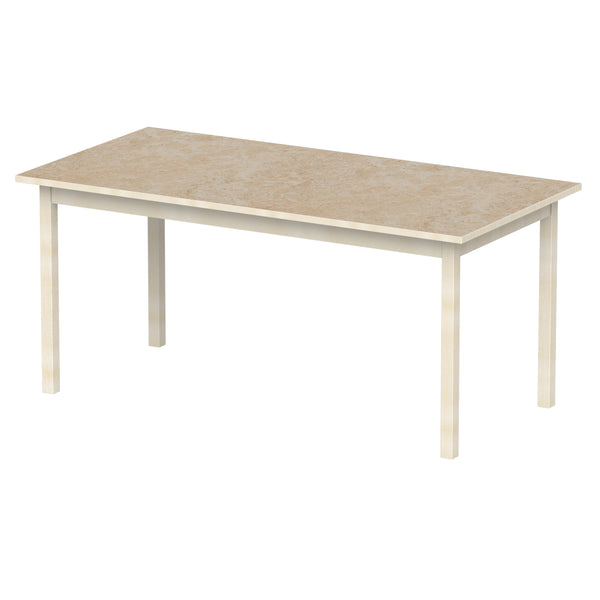 Bord Anna 160x80 cm, beige Marmoleum