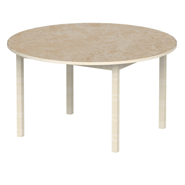 Bord Anna runt 130 cm, beige Marmoleum