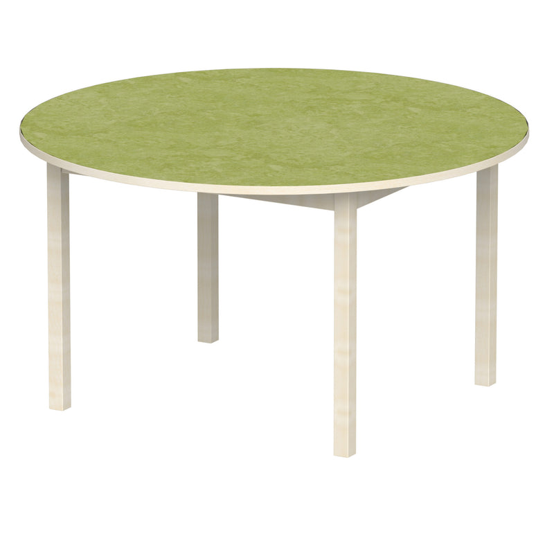 Bord Anna runt 130 cm, beige Marmoleum