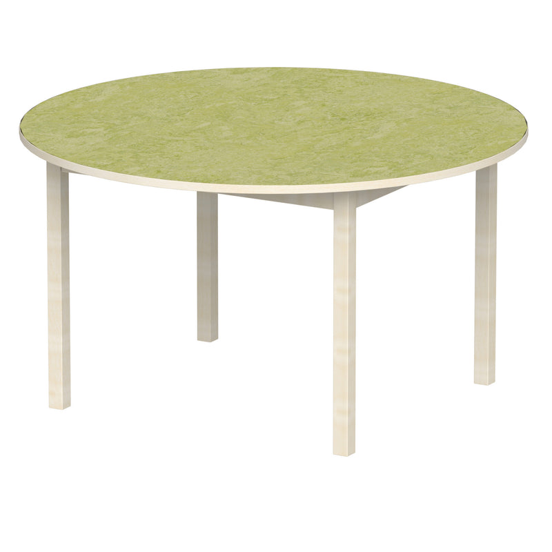 Bord Anna runt 130 cm, beige Marmoleum