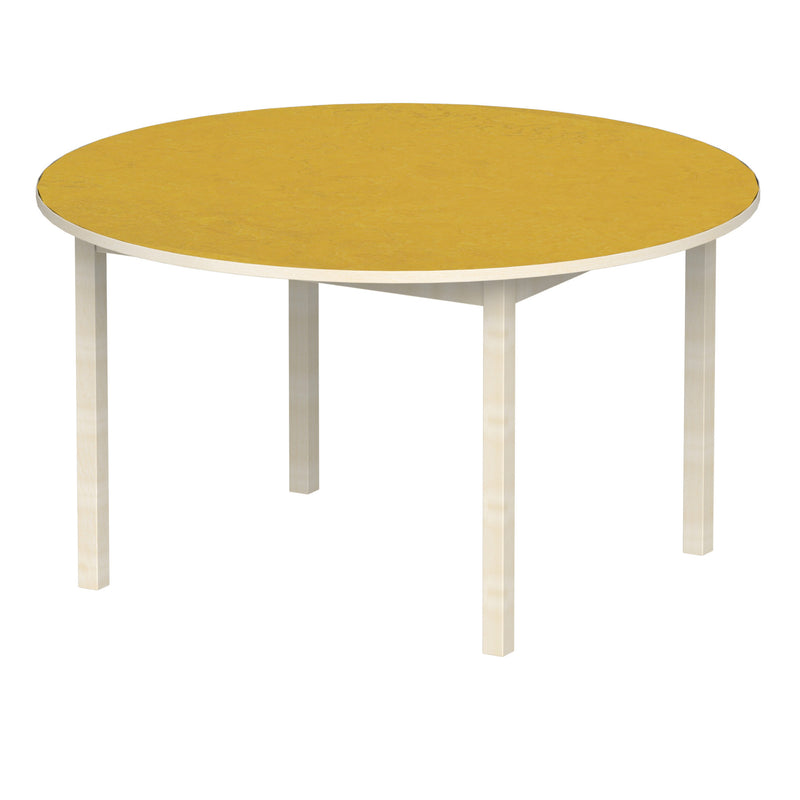 Bord Anna runt 130 cm, beige Marmoleum