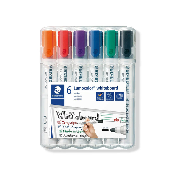 Valkotaulukynät Staedtler Lumocolor 351 6 väriä