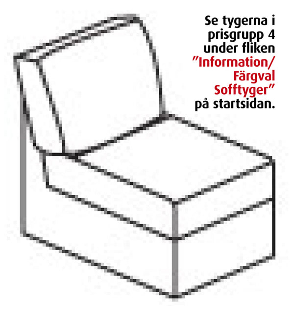 Modulaarinen sohva Move 1-istuttava L.55 cm, oranssi soro