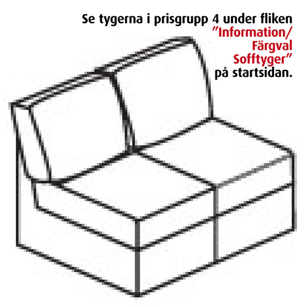 Modulaarinen sohva Move 2-istuttava L.110 cm, minttu soro