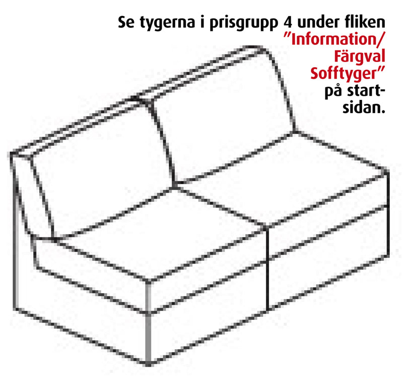 Modulaarinen sohva Move 2-istuttava L.130 cm, minttu soro