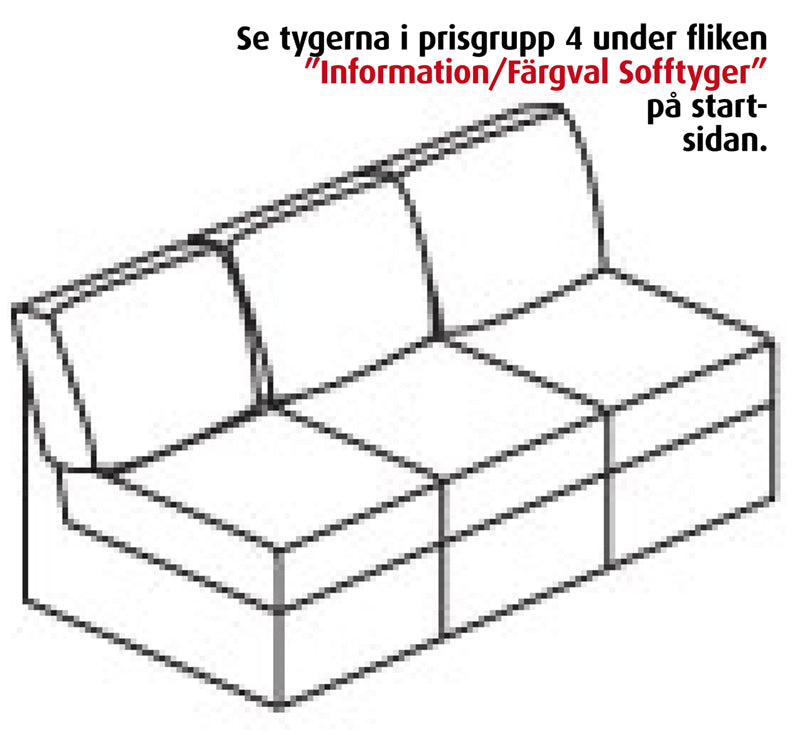 Modulaarinen sohva Move 3-istuttava L.165 cm, minttu soro