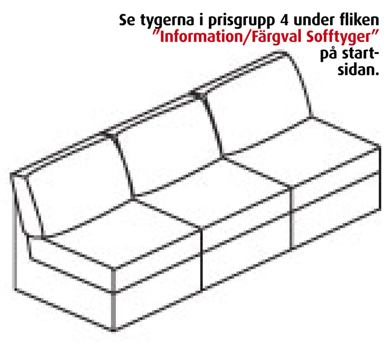 Modulaarinen sohva Move 3-istuttava L.195 cm, minttu soro