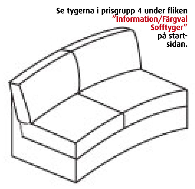 Modulaarinen sohva Move 2-istuttava S 168/120, oranssi soro