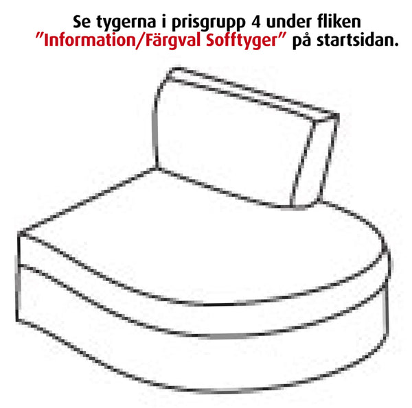 Modulaarinen sohva Move Pääty pyöreä L.100cm,sininen soro