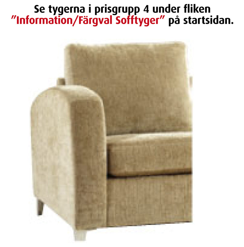 Modulaarinen sohva Move Käsinojat A5, musta soro