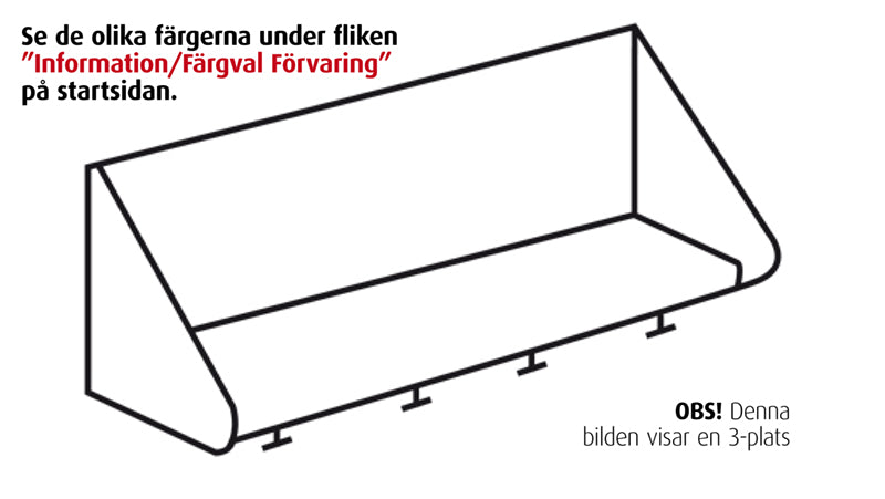 Hattuhylly ilman väliseinää 5-paikkainen, L 100 cm