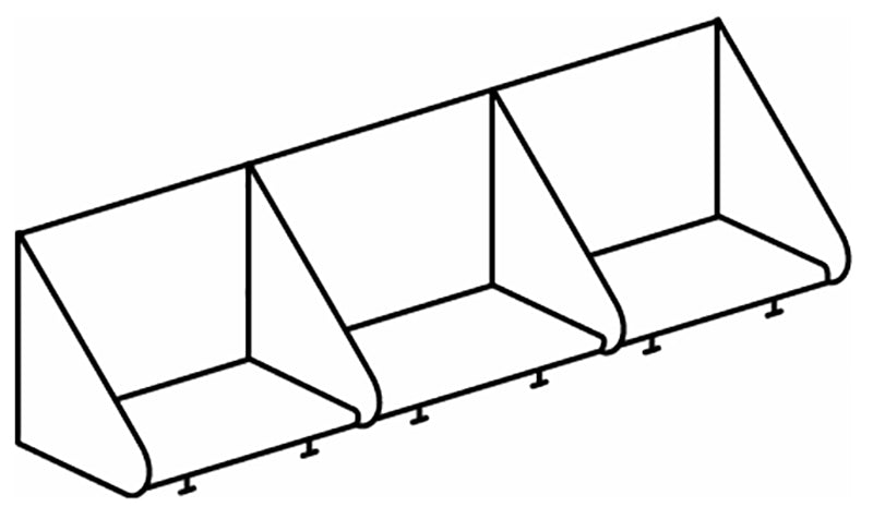 Hattuhylly väliseinällä 5-paikkainen, L 100 cm